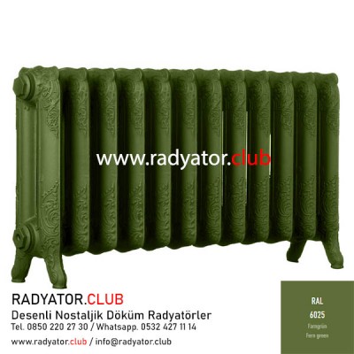 Decora 500-180 Ayaklı Desenli Döküm Radyatör, Ral 6025 |  1 Kolon Decora 500-180 Ayaklı Desenli Döküm Radyatör, Ral 6025 |  1 Kolon