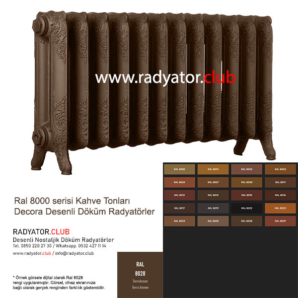 Radyator Club 350 180 Dokum Radyator 12 Dilim Ral 8028