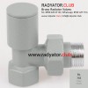 Ral 7035 Light Grey Decorative Angled Radiator Valves