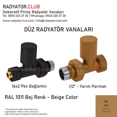 1/2 Parmak Special Color Ral 1011 Lemon Yellow Straight Radiator Valves 1/2 Parmak Special Color Ral 1011 Lemon Yellow Straight Radiator Valves