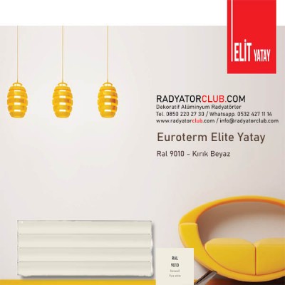 euroterm elite yatay alcak aluminyum radyator h 150 cm ral 9010 dilim 200