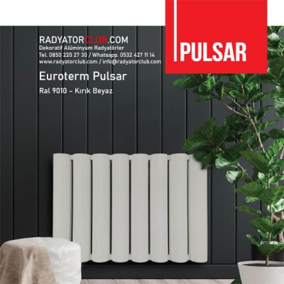 euroterm pulsar alçak aluminyum radyator h 30 cm ral 9010e dilim 5