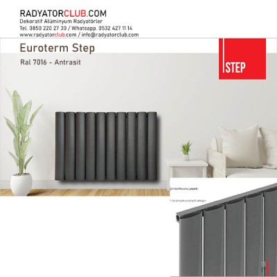 euroterm step alçak aluminyum radyator h 30 cm ral 7016 dilim 1 euroterm step alçak aluminyum radyator h 30 cm ral 7016 dilim 1