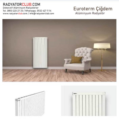euroterm çigdem ekonomik aluminyum radyator h 175 ral 9016 dilim 50