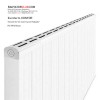 Euroterm konfor Dekoratif Aluminyum Radyator Yukseklik 45 cm.  Ral 9016, Dilim 5
