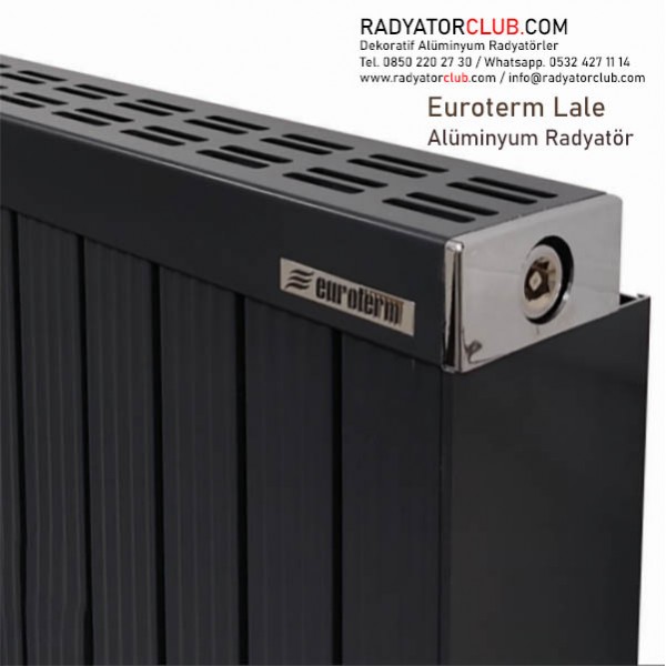Euroterm Lale duz aluminyum radyator yukseklik 82,5 cm.  Ral 9016, dilim 5