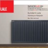 Euroterm Lale duz aluminyum radyator yukseklik 82,5 cm.  Ral 7016, dilim 5