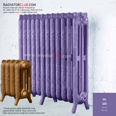 floreal-750-225 Desenli Döküm Radyatör, Ral 4005 |  30 Kolon floreal-750-225 Desenli Döküm Radyatör, Ral 4005 |  30 Kolon