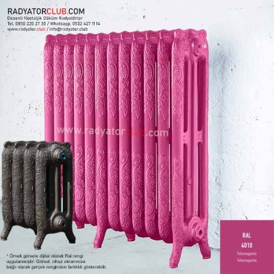 floreal-750-225 Desenli Döküm Radyatör, Ral 4010 |  30 Kolon floreal-750-225 Desenli Döküm Radyatör, Ral 4010 |  30 Kolon