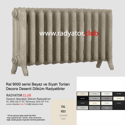 Decora 350-180 Nostaljik Döküm Radyatör, Ral 9001 | Dilim 10