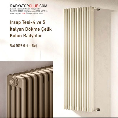 Tesi 4 Çelik Kolon Radyatör H.1000, beyaz, Kolon 15