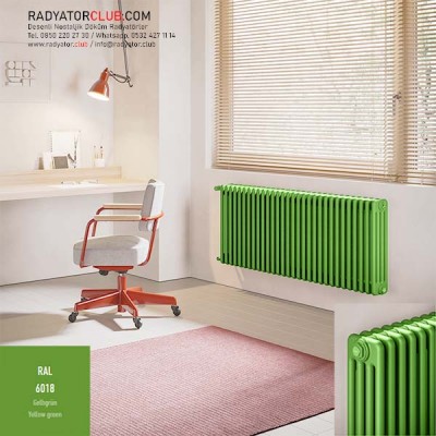 Tesi 4 Çelik Kolon Radyatör H.1000, ral-6018, Kolon 15