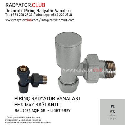 Ral 7035 Light Grey Decorative 16x2 Pex Angled Radiator Valves Ral 7035 Light Grey Decorative 16x2 Pex Angled Radiator Valves