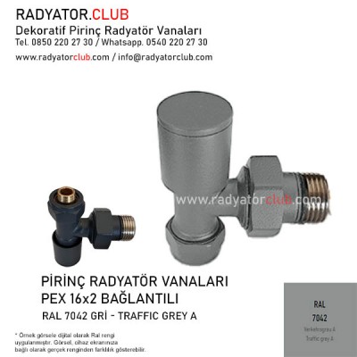 Ral 7042 Traffic Grey Round Radiator Valves Ral 7042 Traffic Grey Round Radiator Valves