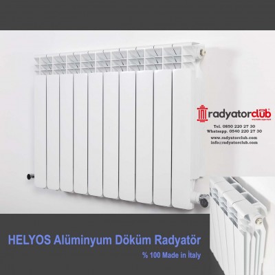 Helyos Kısa Alüminyum Döküm Radyatör Beyaz 340x428 mm Helyos Kısa Alüminyum Döküm Radyatör Beyaz 340x428 mm