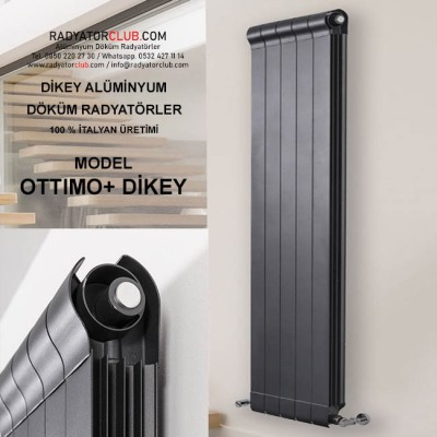 Ottimo+ 800 Dikey Alüminyum Döküm Radyatör Siyah 500x1880 Ottimo+ 800 Dikey Alüminyum Döküm Radyatör Siyah 500x1880