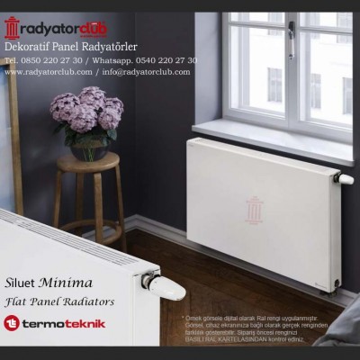 Slim Horizontal Flat Panel Radiator Ral 9016 white Type 10 H 900 length 1200
