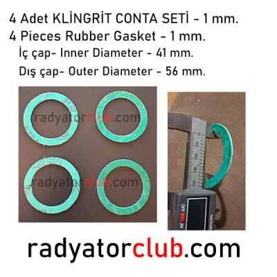 Yeşil Klingrit Conta - 4 adet - 1mm.  Yeşil Klingrit Conta - 4 adet - 1mm.