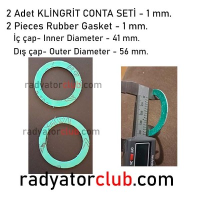 Yeşil Klingrit Conta - 2 adet - 1mm.  Yeşil Klingrit Conta - 2 adet - 1mm.